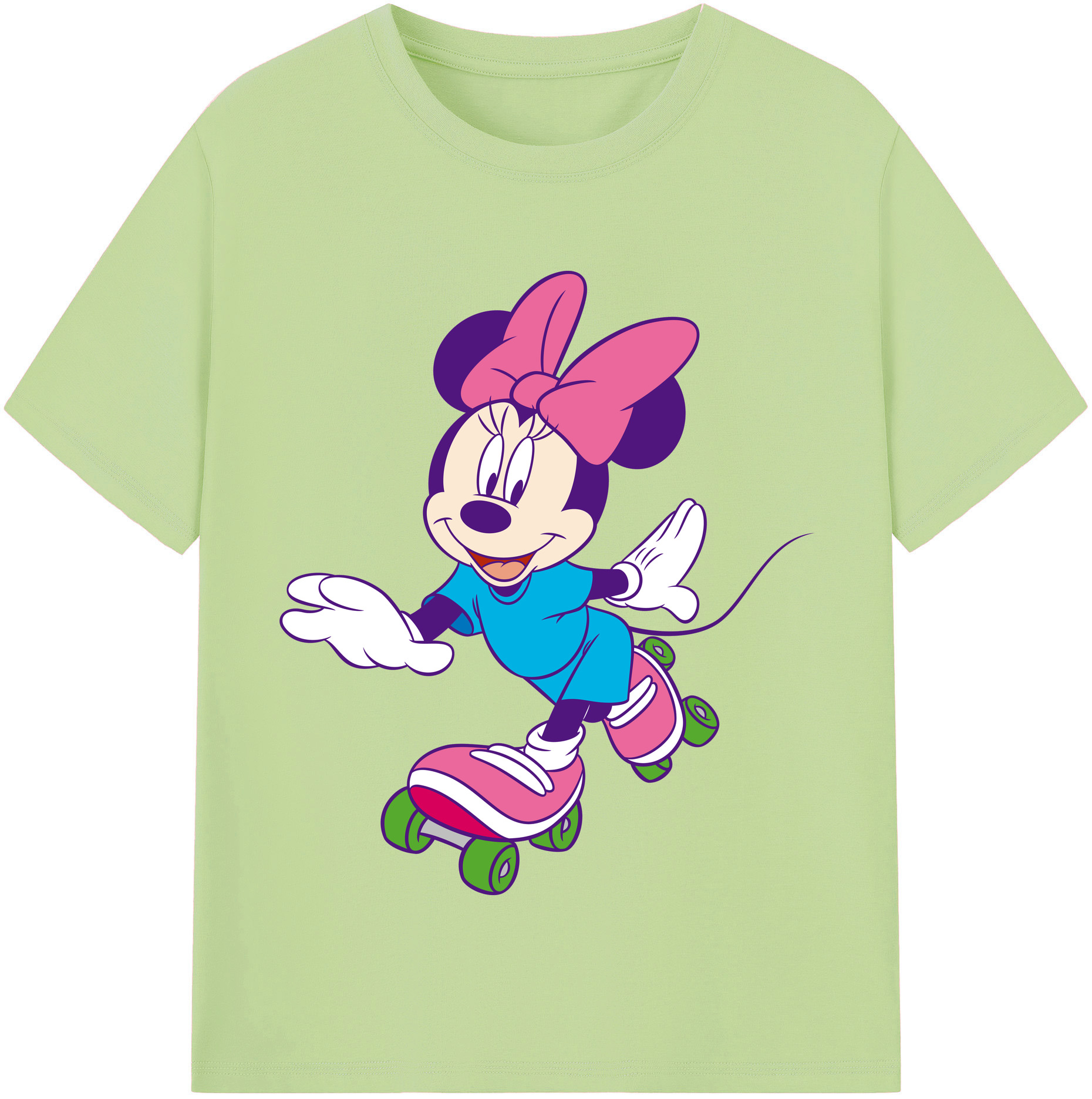 （画像用） ミッキーマウス Mickey Mouse 綿100％半袖Tシャツ（フロントプリント）